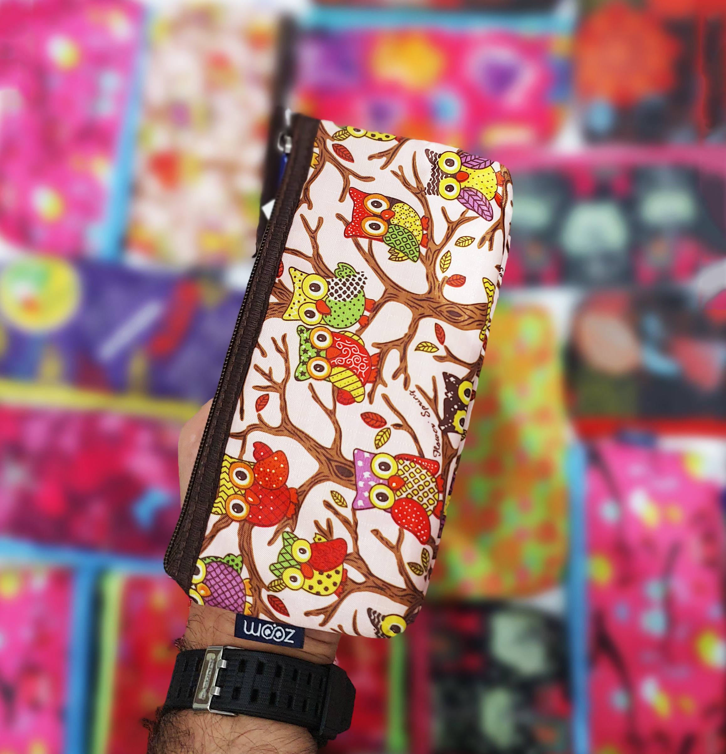 جامدادی فانتزی زوم طرح جغد زرد