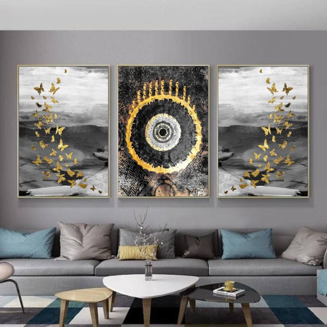 تابلو مدل دکوراتیو کد 1009 مجموعه 3 عددی