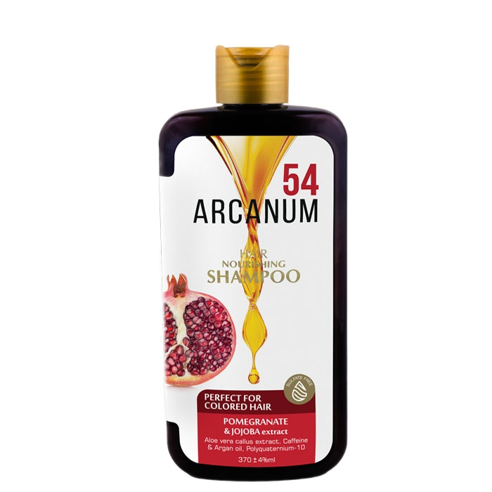 شامپو تثبیت کننده رنگ مو آركانوم مدل جوجوبا و انار حجم 370 میلی لیتر