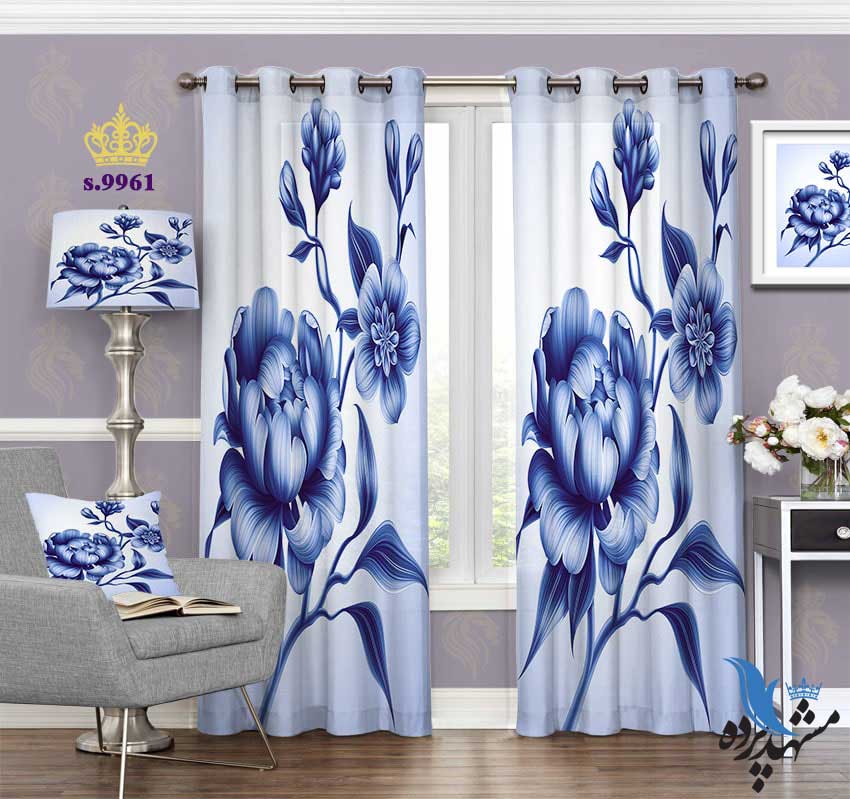 پرده پانچ طرح گل کد s9961