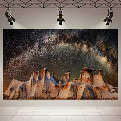 تابلو بوم طرح کهکشان و ستارگان مدل رشته کوه های مریخی کد AR2010