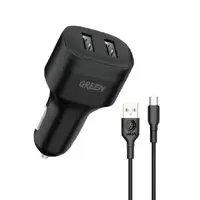 شارژر فندکی گرین مدل 12W به همراه کابل تبدیل usb-c