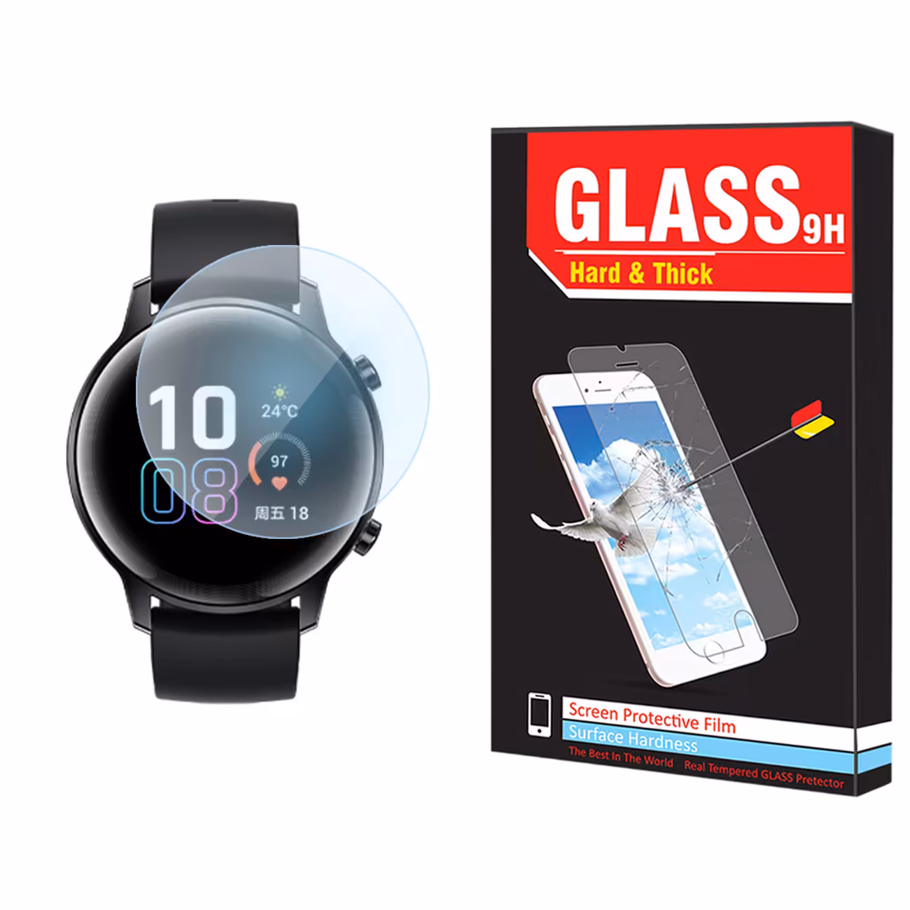 محافظ صفحه نمایش نانو هارد اند تیک مدل NHT مناسب برای ساعت هوشمند آنر Magic Watch 2 42mm