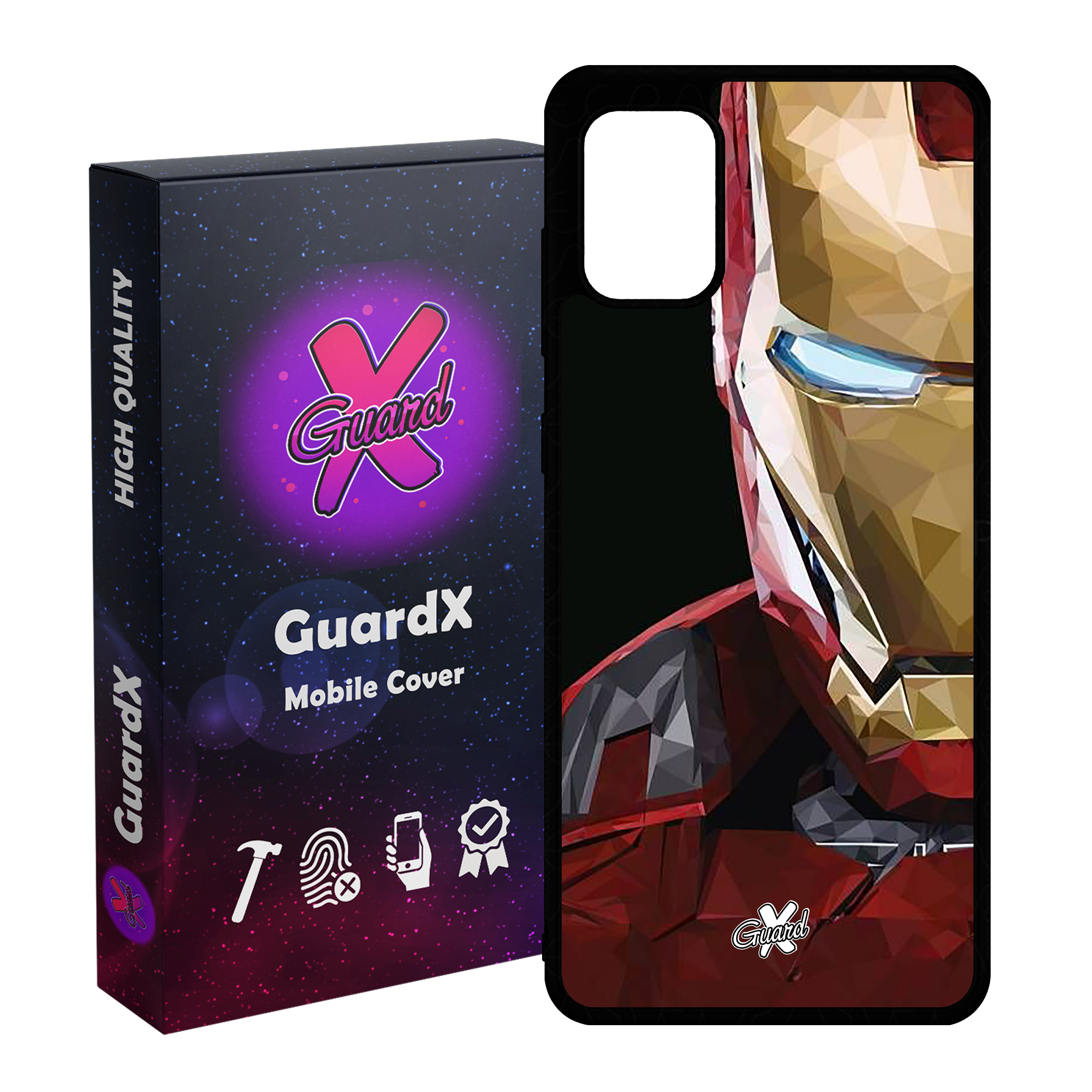 کاور گارد ایکس طرح Iron Man مدل Glass10048 مناسب برای گوشی موبایل سامسونگ Galaxy A31