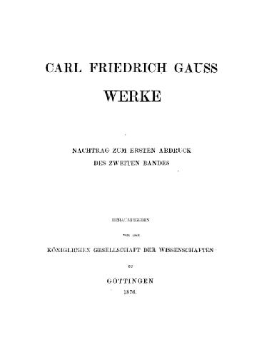 خرید و دانلود نسخه کامل کتاب Werke. Nachtrag zum ersten Abdruck