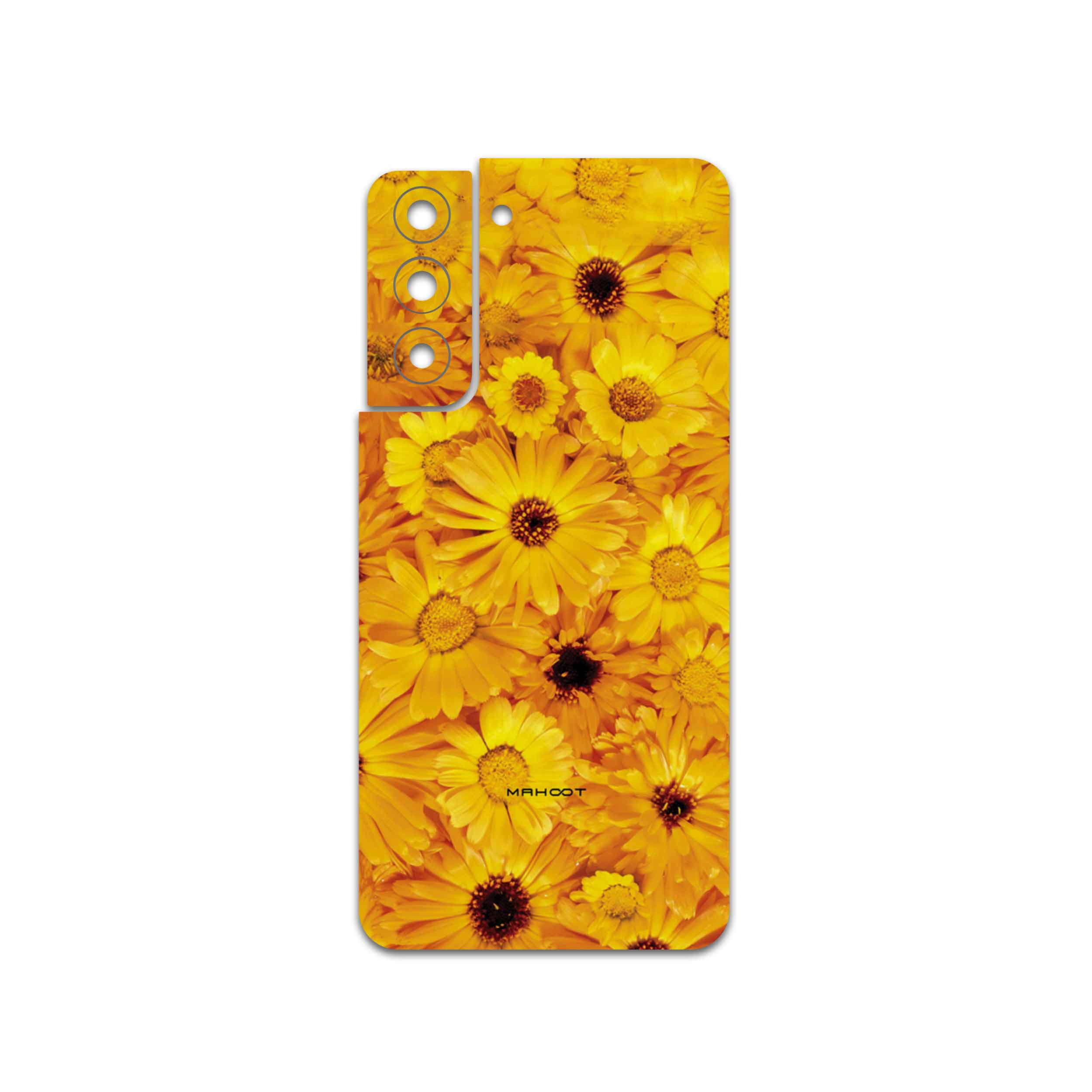 برچسب پوششی ماهوت مدل Yellow-Flower مناسب برای گوشی موبایل سامسونگ Galaxy S21 FE 5G
