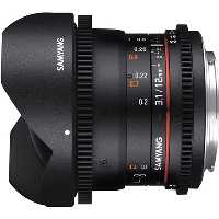 لنز سینمایی سامیانگ SAMYANG 12MM T3.1 VDSLR CINE FISHEYE LENS FOR NIKON F MOUNT