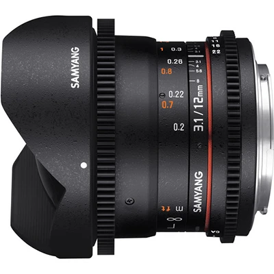 لنز سینمایی سامیانگ SAMYANG 12MM T3.1 VDSLR CINE FISHEYE LENS FOR NIKON F MOUNT
