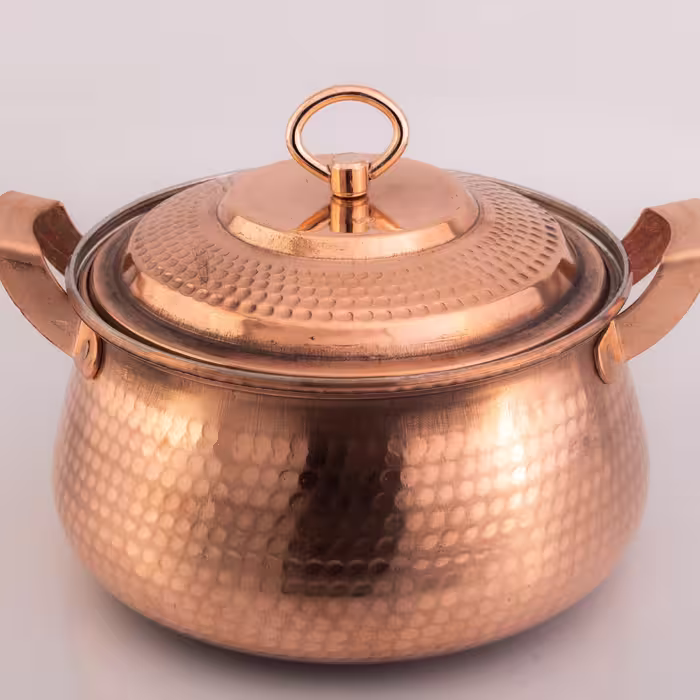 قابلمه مسی تیانچه سایز 4 تمام چکش و پرداخت