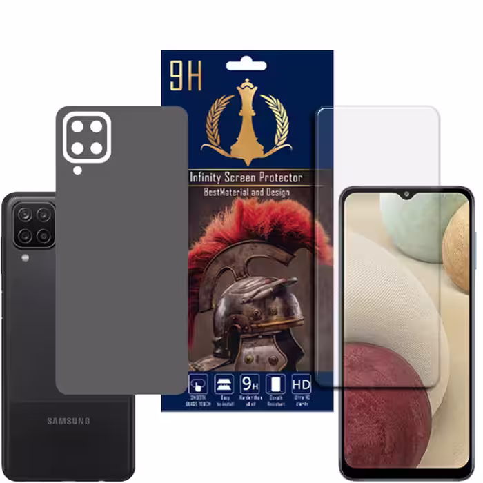 برچسب پوششی اینفینیتی مدل PRO MAX مناسب برای گوشی موبایل سامسونگ Galaxy A12 / M12 / F12 به همراه محافظ صفحه نمایش