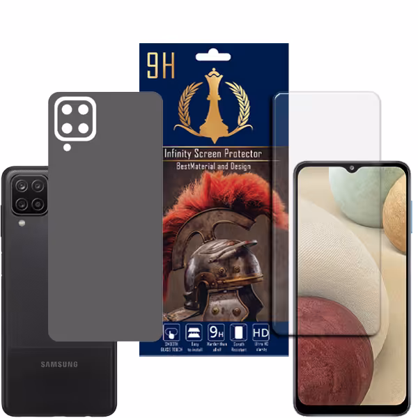 برچسب پوششی اینفینیتی مدل PRO MAX مناسب برای گوشی موبایل سامسونگ Galaxy A12 / M12 / F12 به همراه محافظ صفحه نمایش