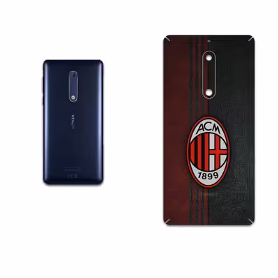 برچسب پوششی ماهوت مدل AC-Milan-FC مناسب برای گوشی موبایل نوکیا 5