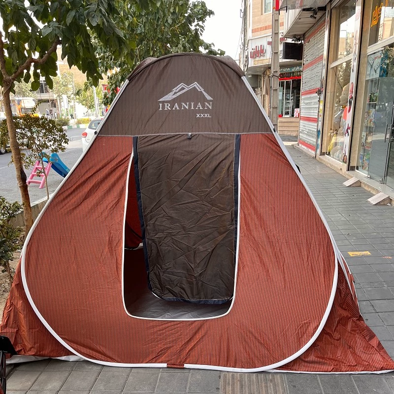 چادر مسافرتی 12 نفره فنری جنس برنو با دوخت سفارشی و ارتفاع بلند و رنگبندی کد7