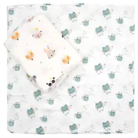 خشک کن دورپیچ چند کاره 2 عددی طرح قورباغه و خرگوش بیبی فورلایف Baby4life