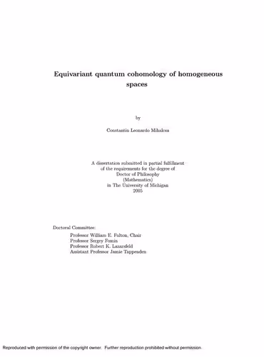 خرید و دانلود نسخه کامل کتاب Equivariant Quantum Cohomology of Homogeneous Spaces