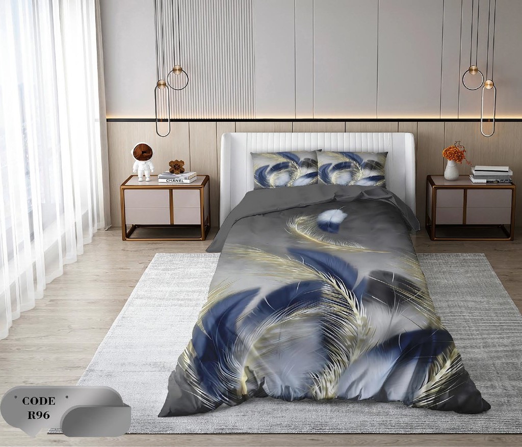 سرویس روتختی 1 نفره 4 تکه ابعاد 165 ×235 کشدار ضد حساسیت و عرق کد R96 | ست خواب و ست روتختی