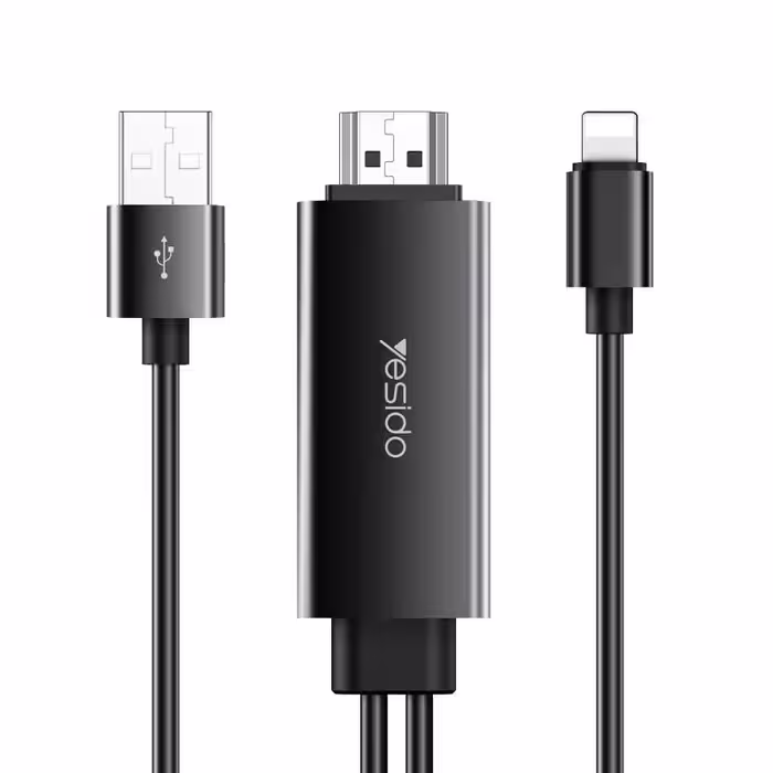 کابل تبدیل لایتنینگ به HDMI/ usb یسیدو مدل HM04 طول 1.8 متر