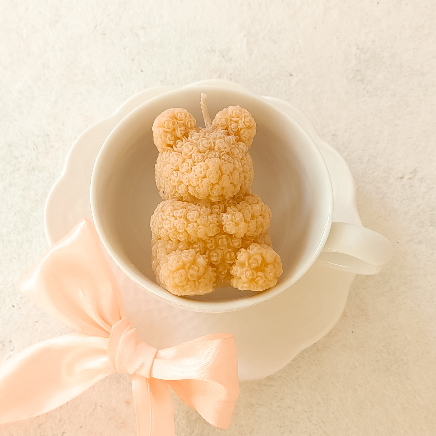 شمع خرس گل دار