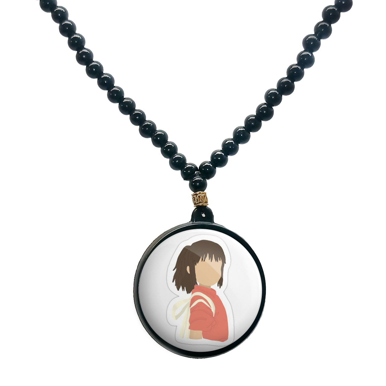 گردنبند پرمانه طرح Spirited Away کد pmd.25665 مدل دو طرفه