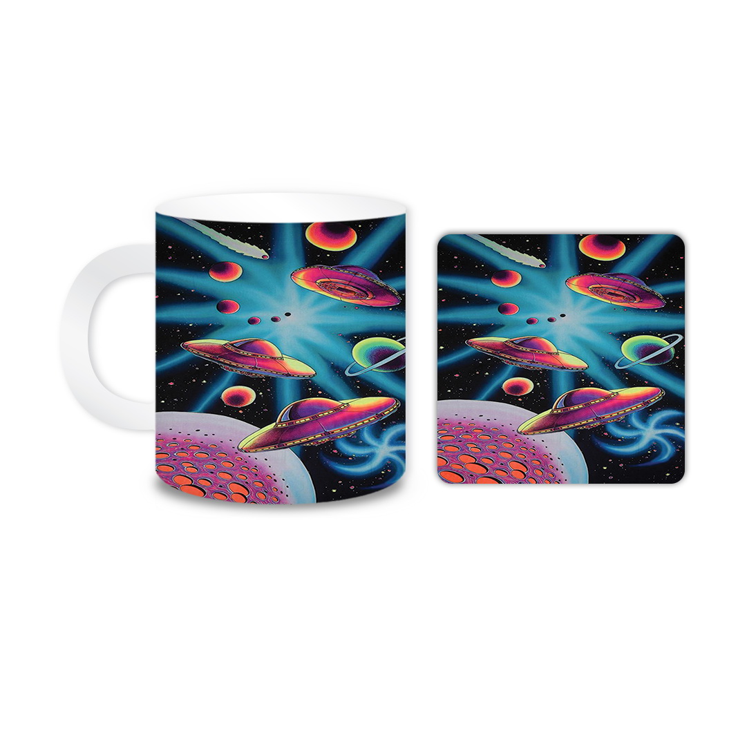 ماگ مدل فضا کد 190 به همراه زیر لیوانی