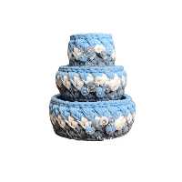  سبد قلاب بافی تریکو کد 24S مجموعه 3 عددی