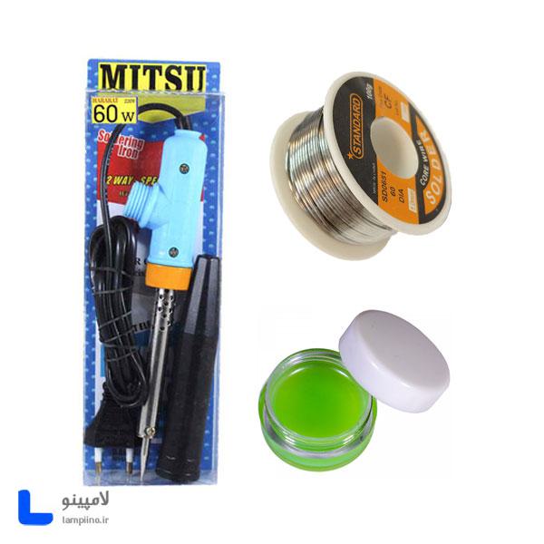 بسته هویه 60 وات، سیم و روغن لحیم