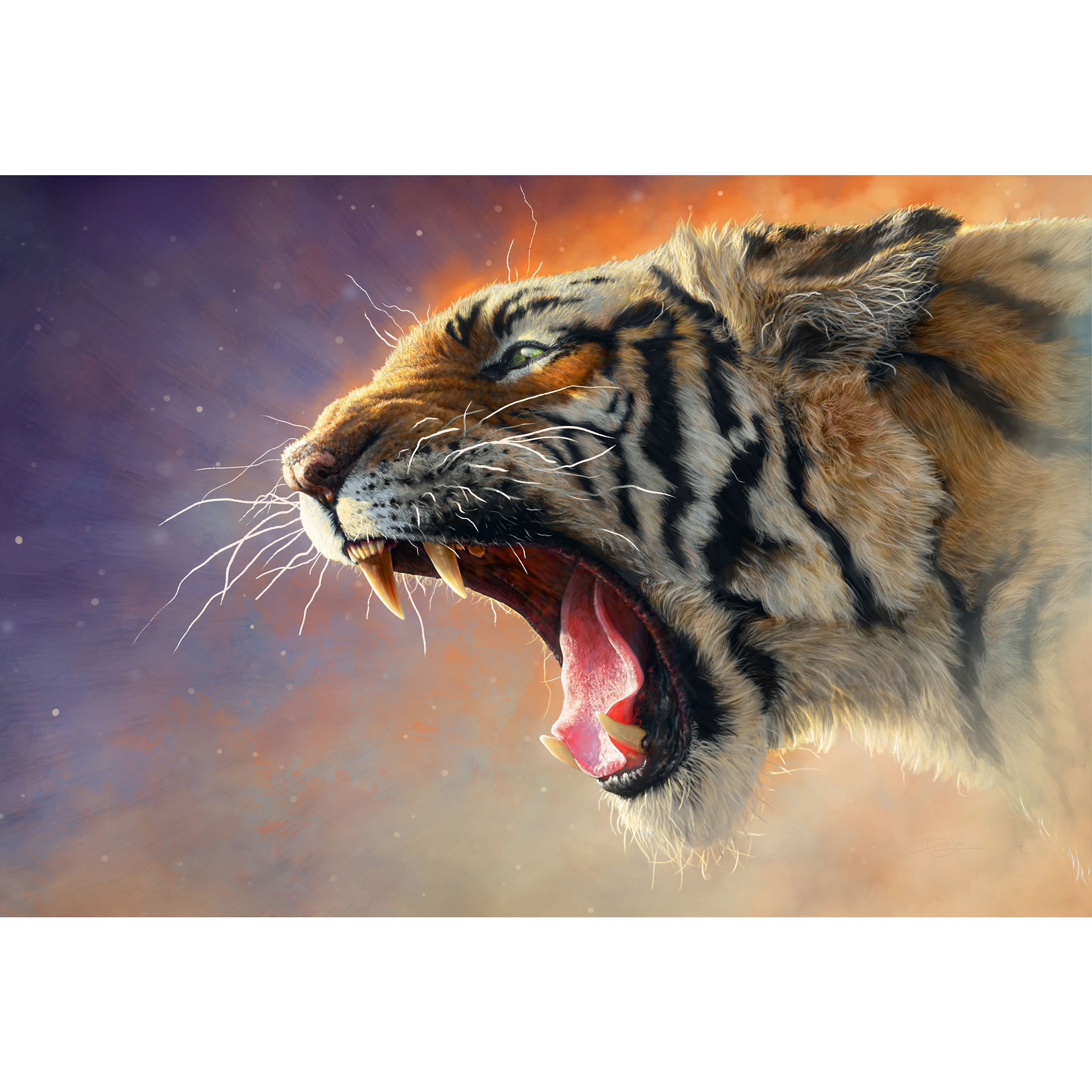 تابلو شاسی طرح غرش ببر مدل T1573