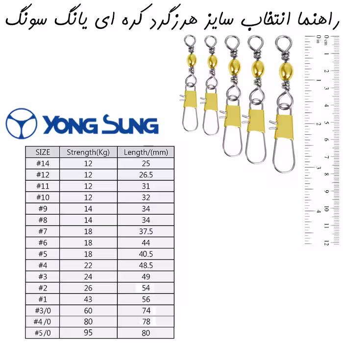 هرزگرد ماهیگیری یانگ سانگ مدل BRAS-1 سایز 4.0 بسته 5 عددی