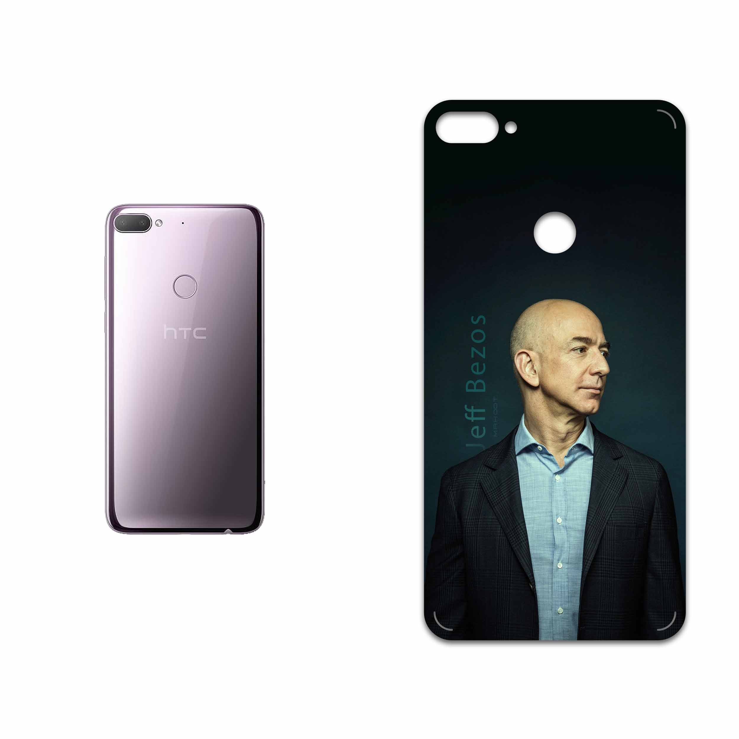 برچسب پوششی ماهوت مدل Jeff Bezos مناسب برای گوشی موبایل اچ تی سی Desire 12 Plus