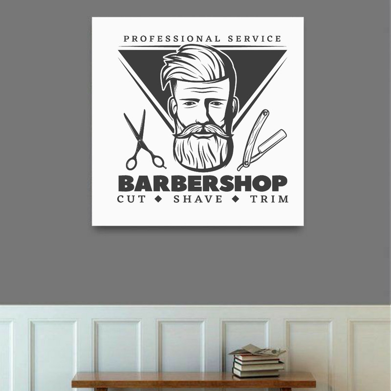 تابلو شاسی طرح آرایشگاه مردانه مدل SDB407 | دنیای قاب