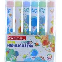 ماژیک هایلایتر 6 رنگ مهردار فضانورد فاندل