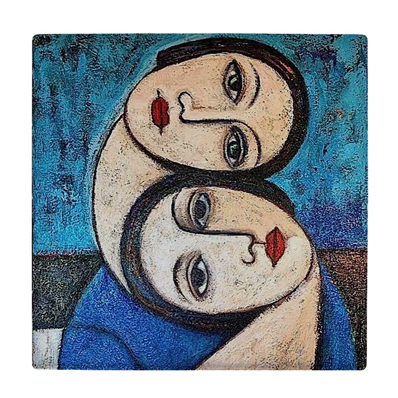  کاشی کارنیلا طرح نقاشی آبستره کد wkk3406