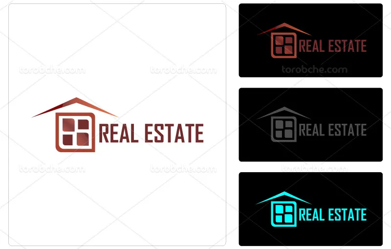 وکتور لوگو مشاور املاک رنگارنگ | گرافیک با طعم تربچه