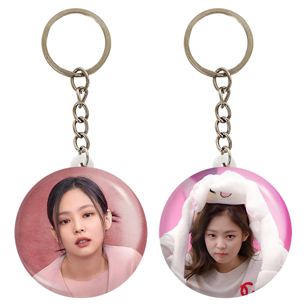 جاکلیدی خندالو مدل جنی بلک پینک کد 1407114080 مجموعه 2 عددی