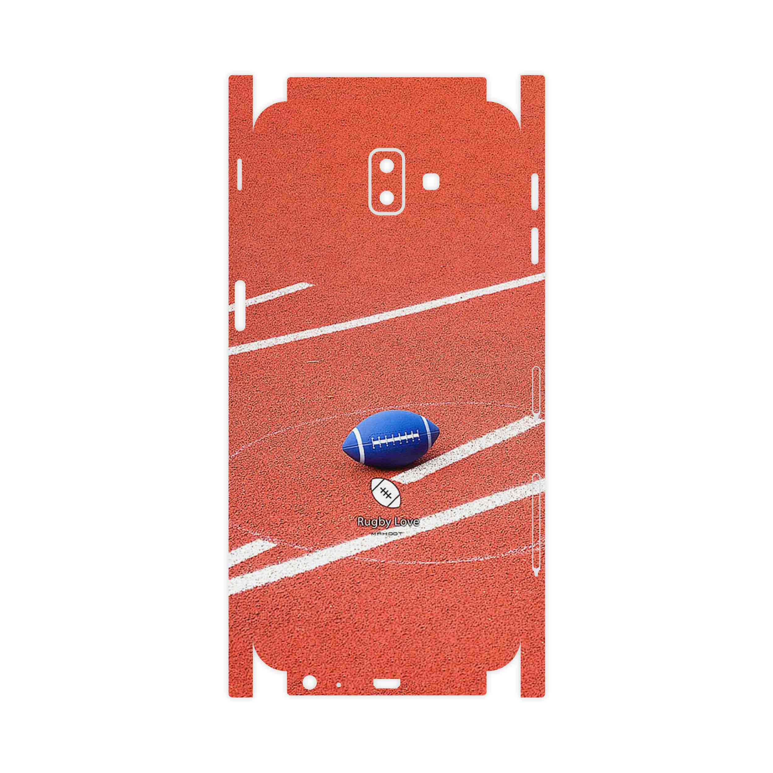 برچسب پوششی ماهوت مدل Rugby football-FullSkin مناسب برای گوشی موبایل سامسونگ Galaxy J6 Plus