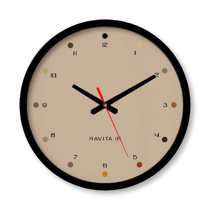 ساعت دیواری بزرگ راویتا طرح Minimal Color کد 3641