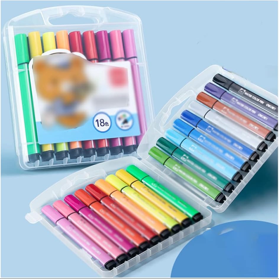 ماژیک آبرنگی  18 عددی قابل شستشو  برند باکیفیت دلی Deli 