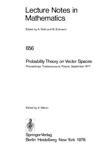 خرید و دانلود نسخه کامل کتاب Probability Theory on Vector Spaces