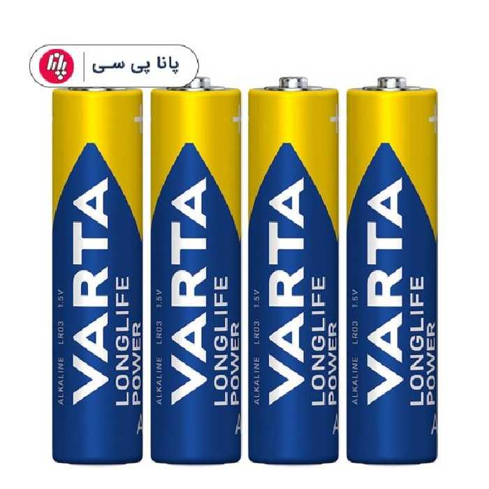 باتری چهارتایی نیم قلمی VARTA Long Life 1.5V AAA