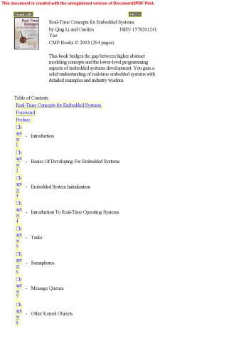خرید و دانلود نسخه کامل کتاب Real-Time Concepts for Embedded Systems
