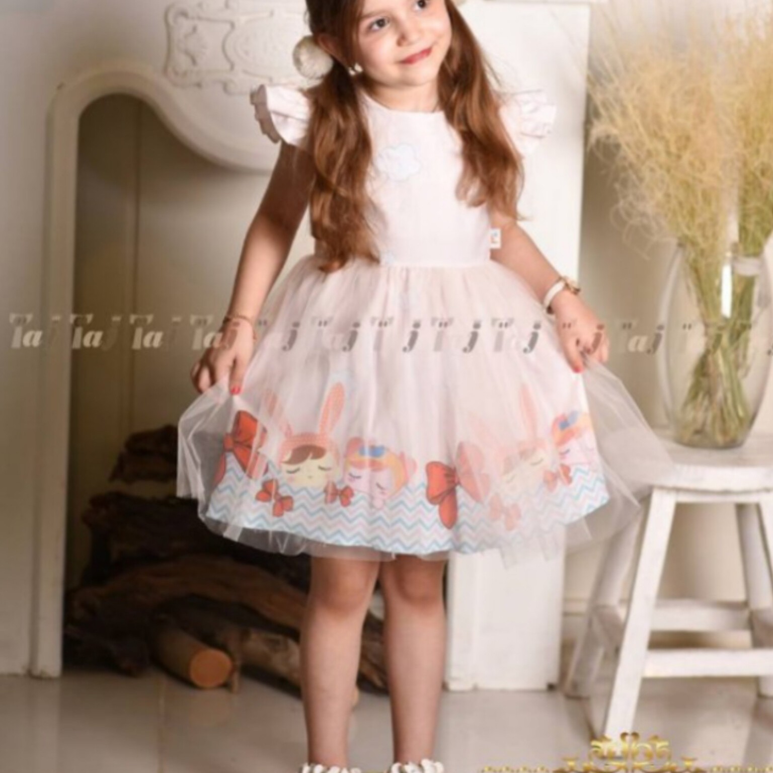 پیراهن شیک عروسکی دخترانه سایز45تا55