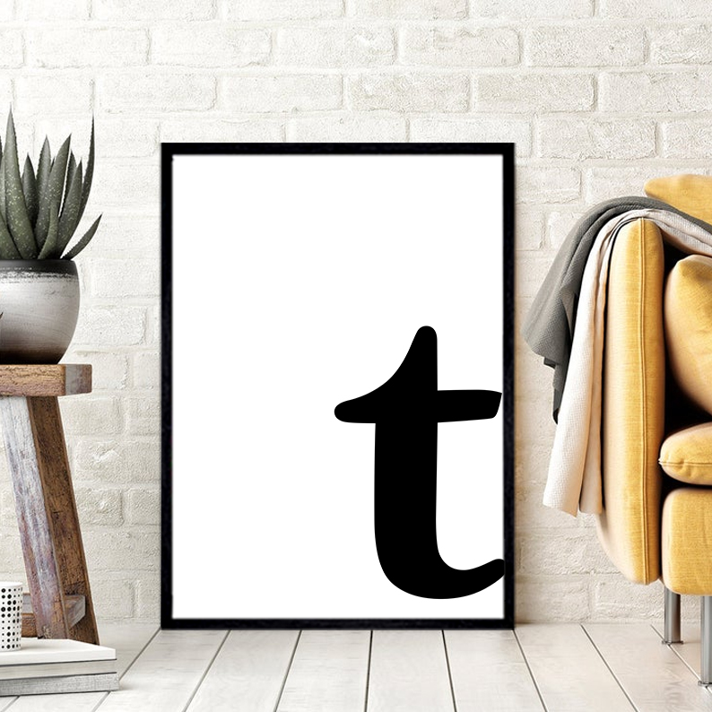 تابلو مدل حروف طرح t