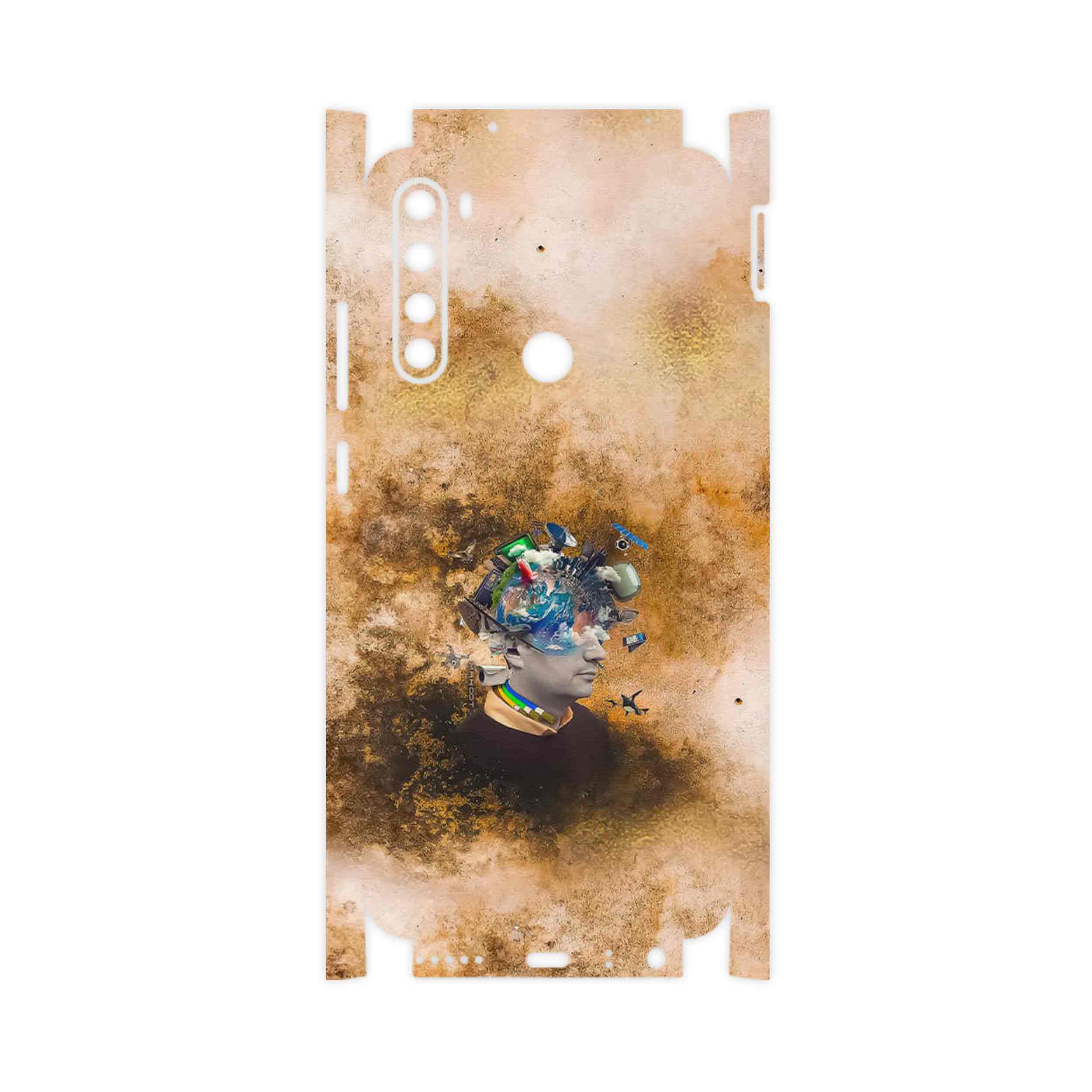 برچسب پوششی ماهوت مدل Collage of surreal Portrait of Men-FullSkin مناسب برای گوشی موبایل شیائومی Redmi Note 8 2021