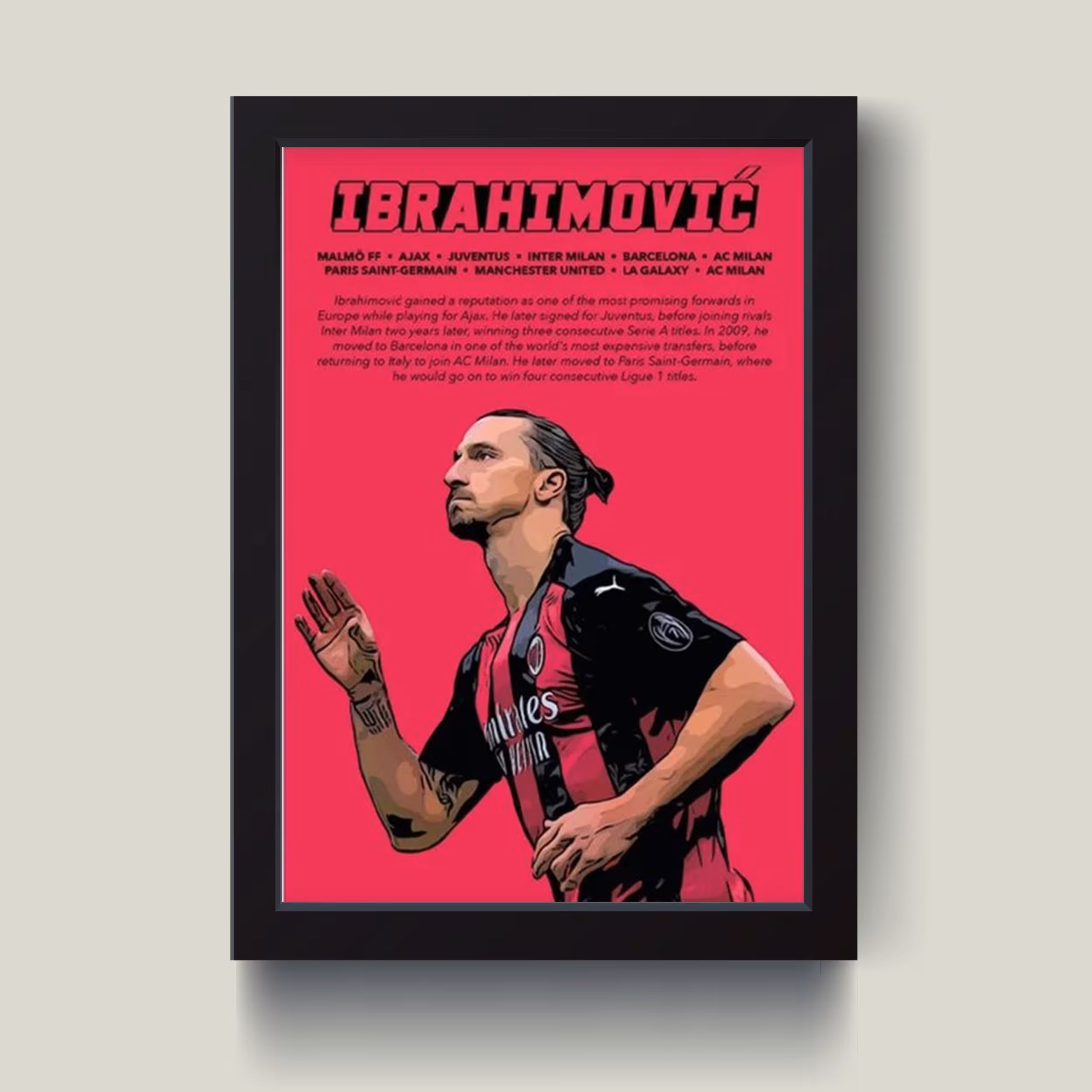 تابلو مدل دکوراتیو ابراهیموویچ ibrahimovic کد G5-22