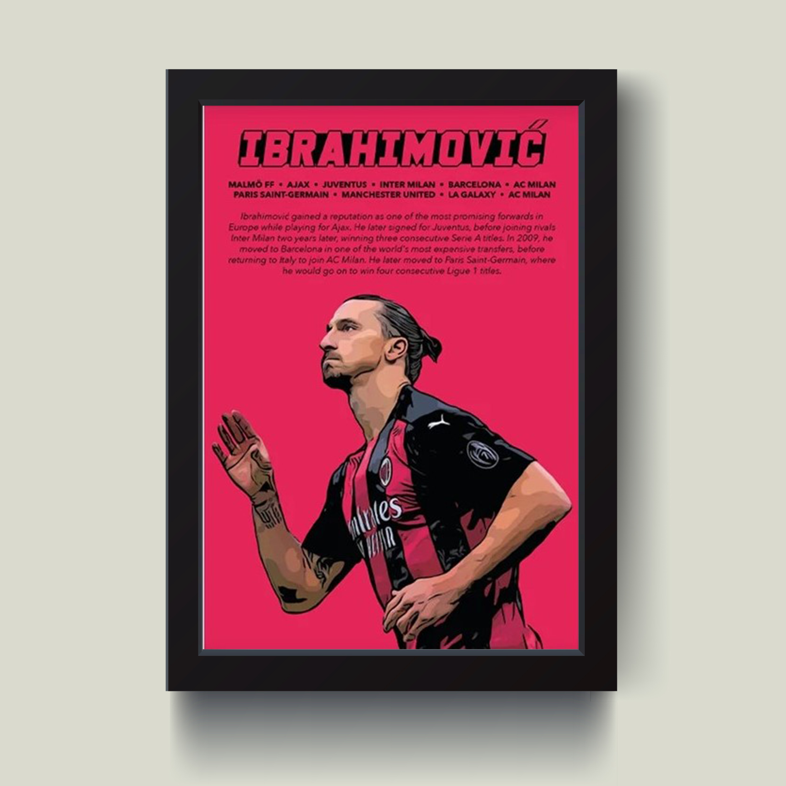 تابلو مدل دکوراتیو ابراهیموویچ ibrahimovic کد G5-22