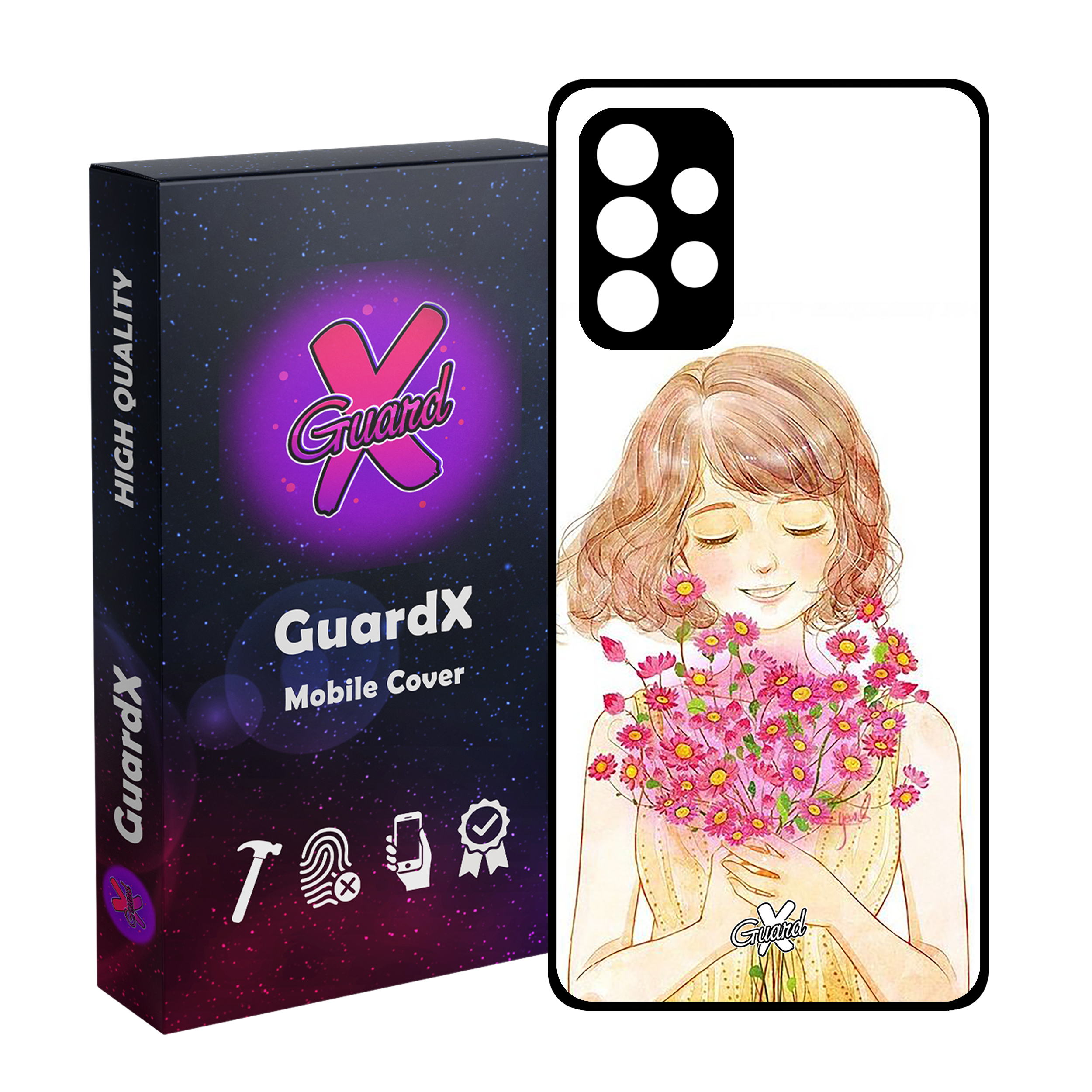 کاور گارد ایکس طرح دختر مدل Glass10239 مناسب برای گوشی موبایل سامسونگ Galaxy A52s