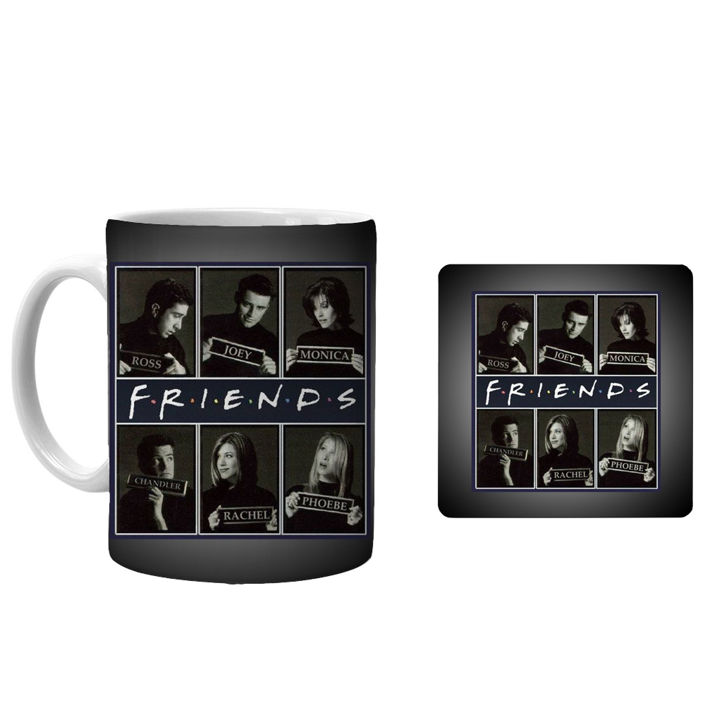 ماگ طرح سریال فرندز کد xv1 به همراه زیرلیوانی 