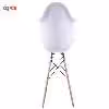 صندلی کروماتیک مدل White Armchair Wood Legs