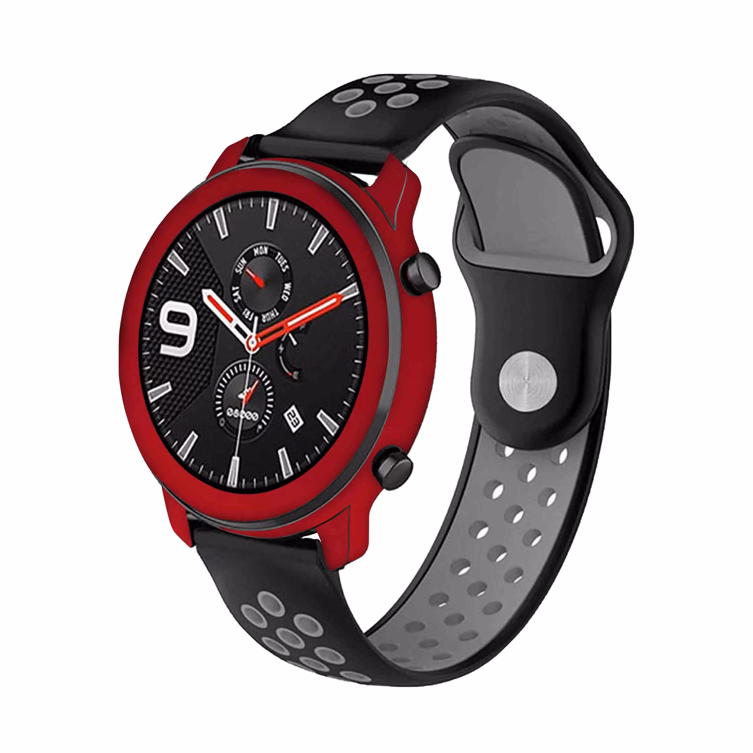 برچسب ماهوت طرح Matte Warm Red مناسب برای ساعت هوشمند شیایومی Amazfit GTR 47mm