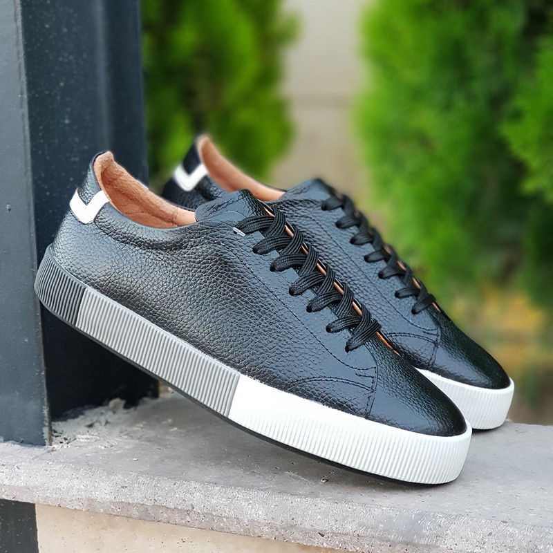 کفش روزمره مردانه مدل چرم طبیعی کد 00132 رنگ مشکی